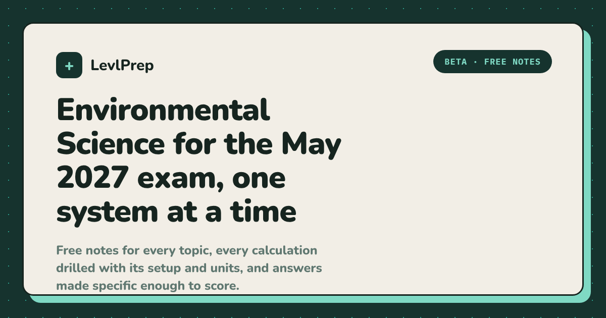 AP® Environmental Science Course, Free to Start | LevlPrep
